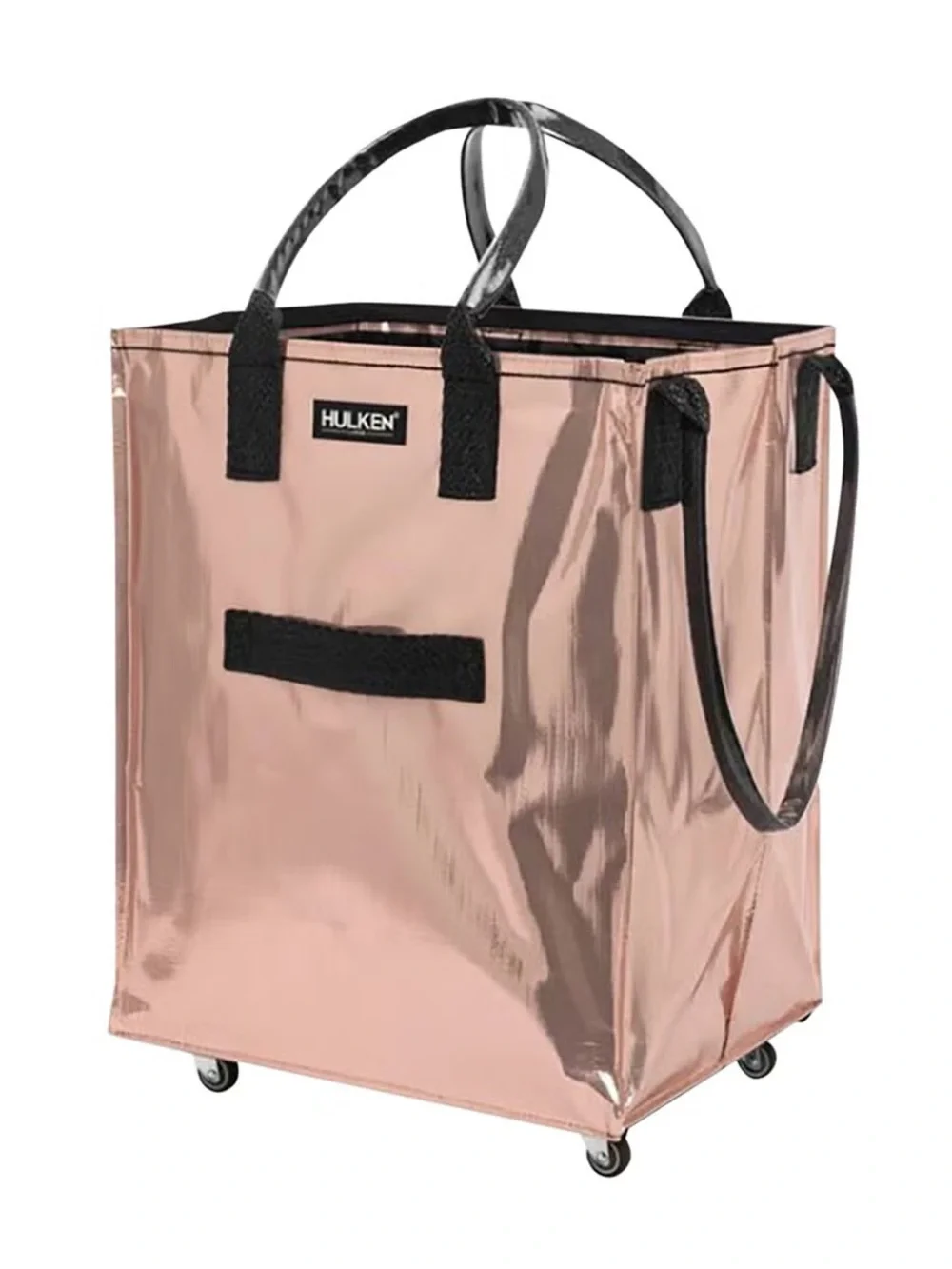 Large HULKEN Rose Gold Rolling Tote Bag for Women Travel - Picture 1 of 6